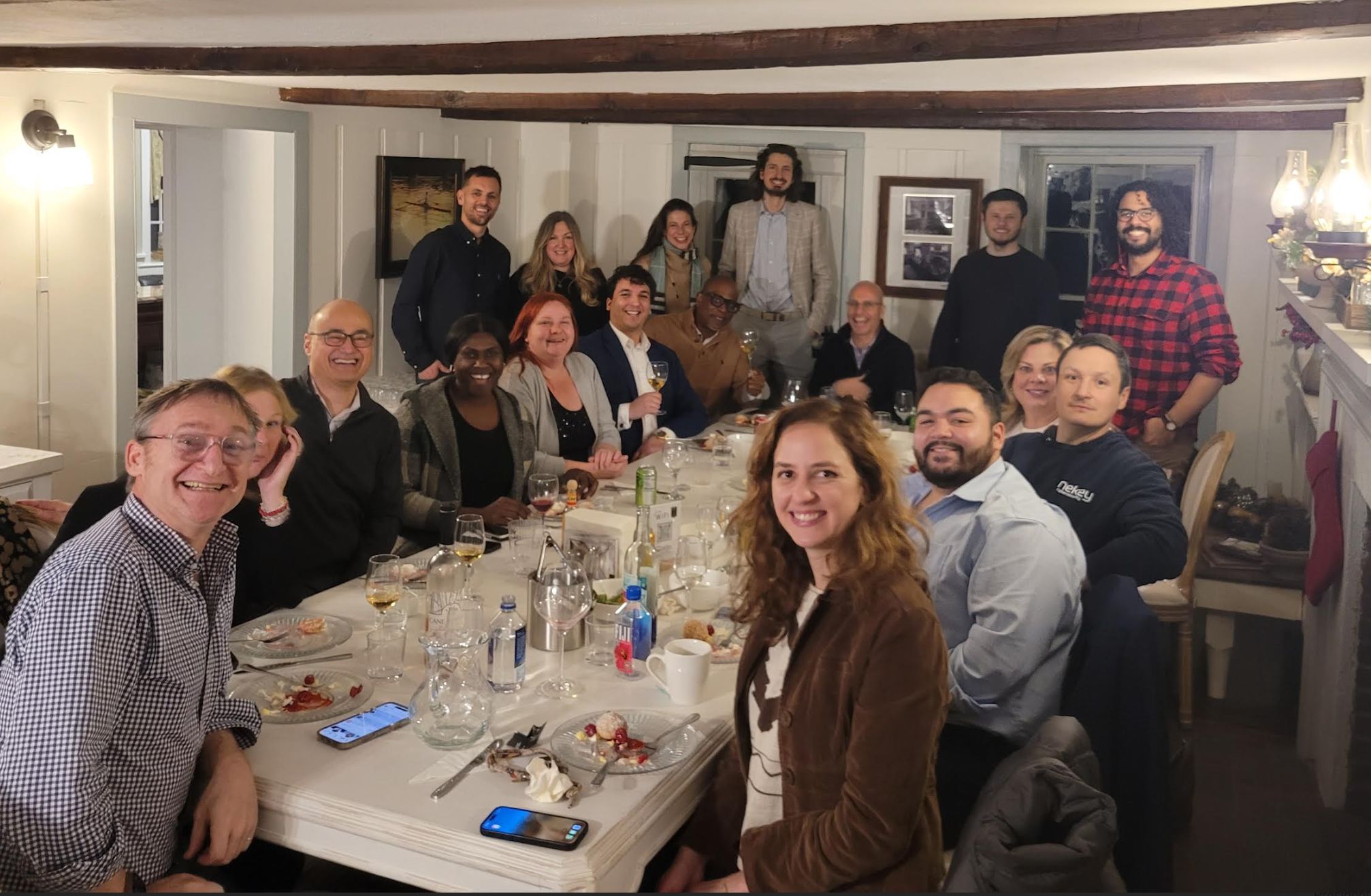 Group photo of attendees at the executive dinner